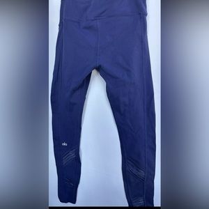 Alo Yoga Women’s Mesh Striped Leggings Blue Size S